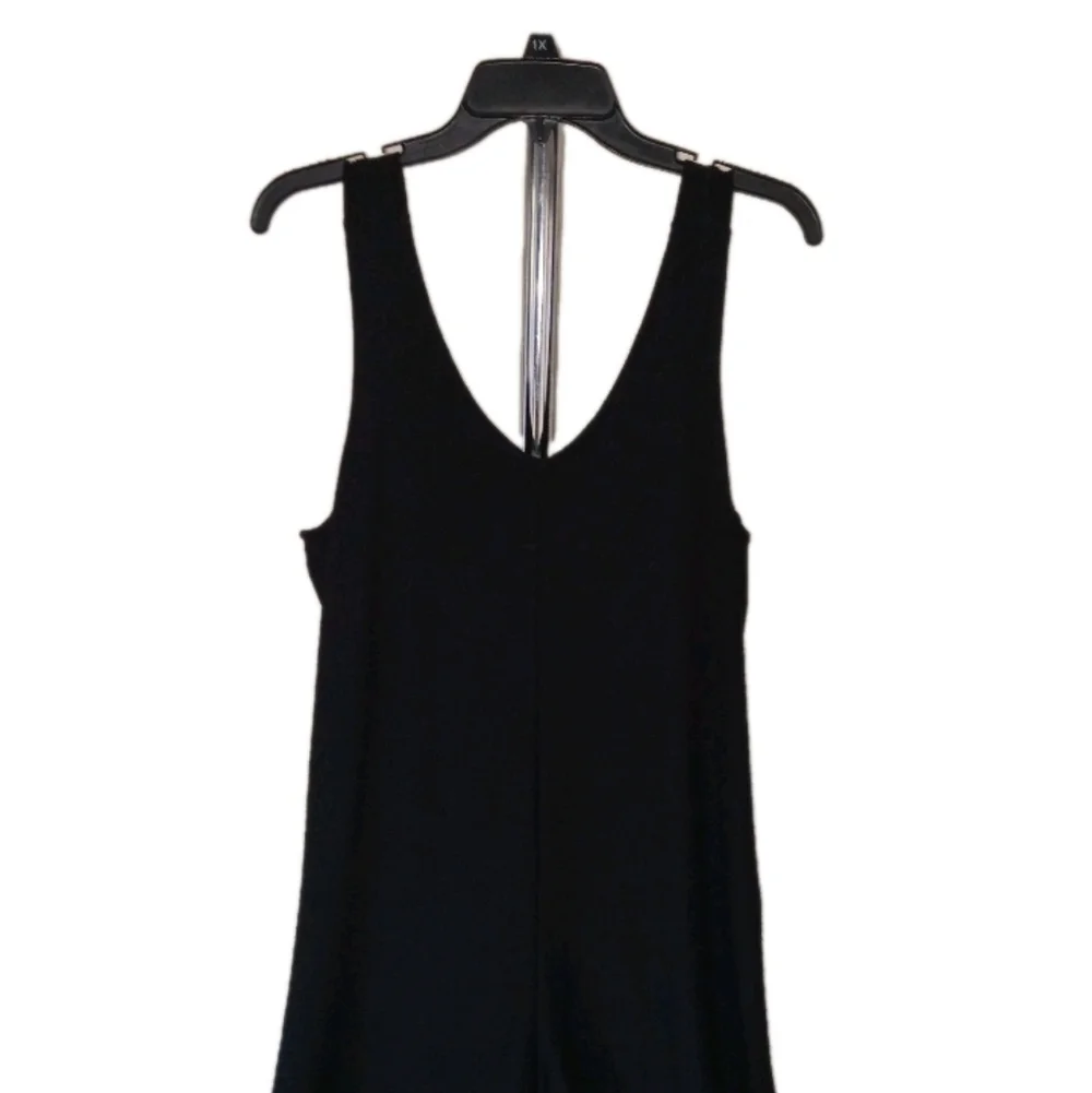 Nwt MARFINNO Black Textured Viscose Jumpsuit Italy Medium - Picture 9 of 9